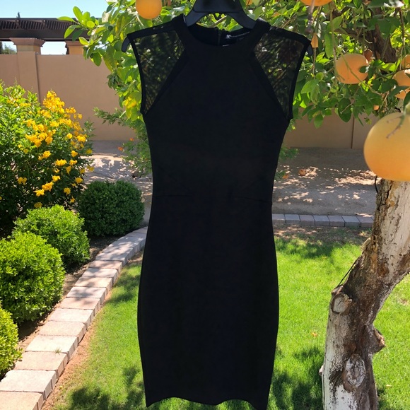 French Connection Dresses & Skirts - French Connection mesh shoulder dress 4/XS